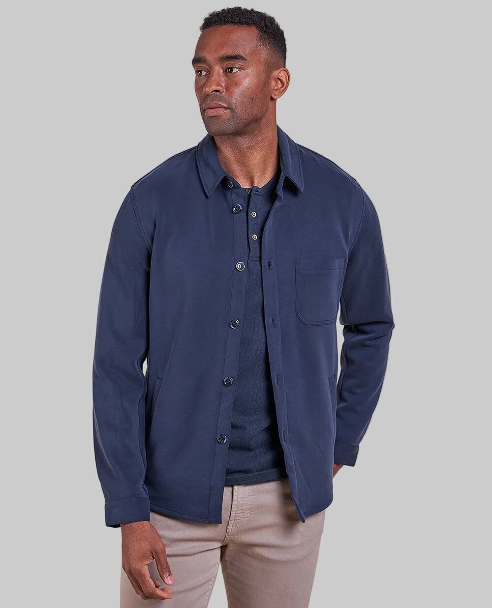 Rye 51 Noah Double Knit Chore Coat Navy Jacket Size 46 XL